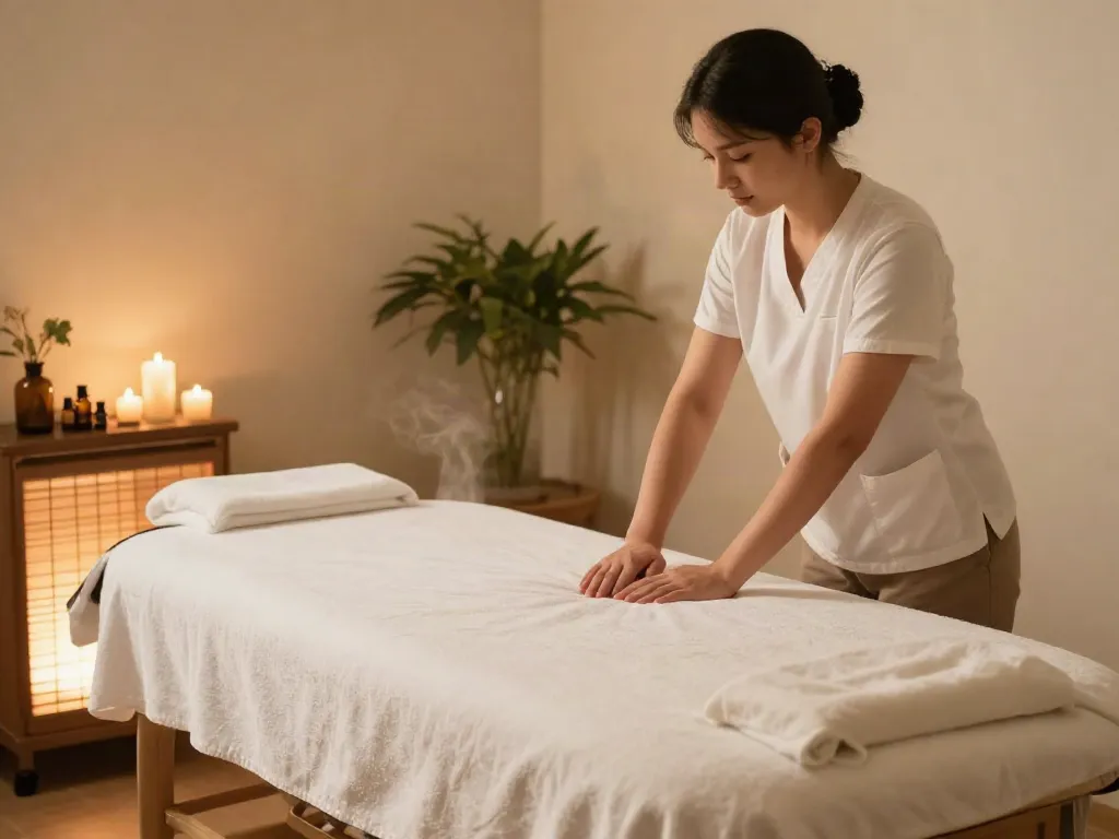 Experience soothing 일산출장마사지 in a tranquil therapy room, perfect for relaxation.